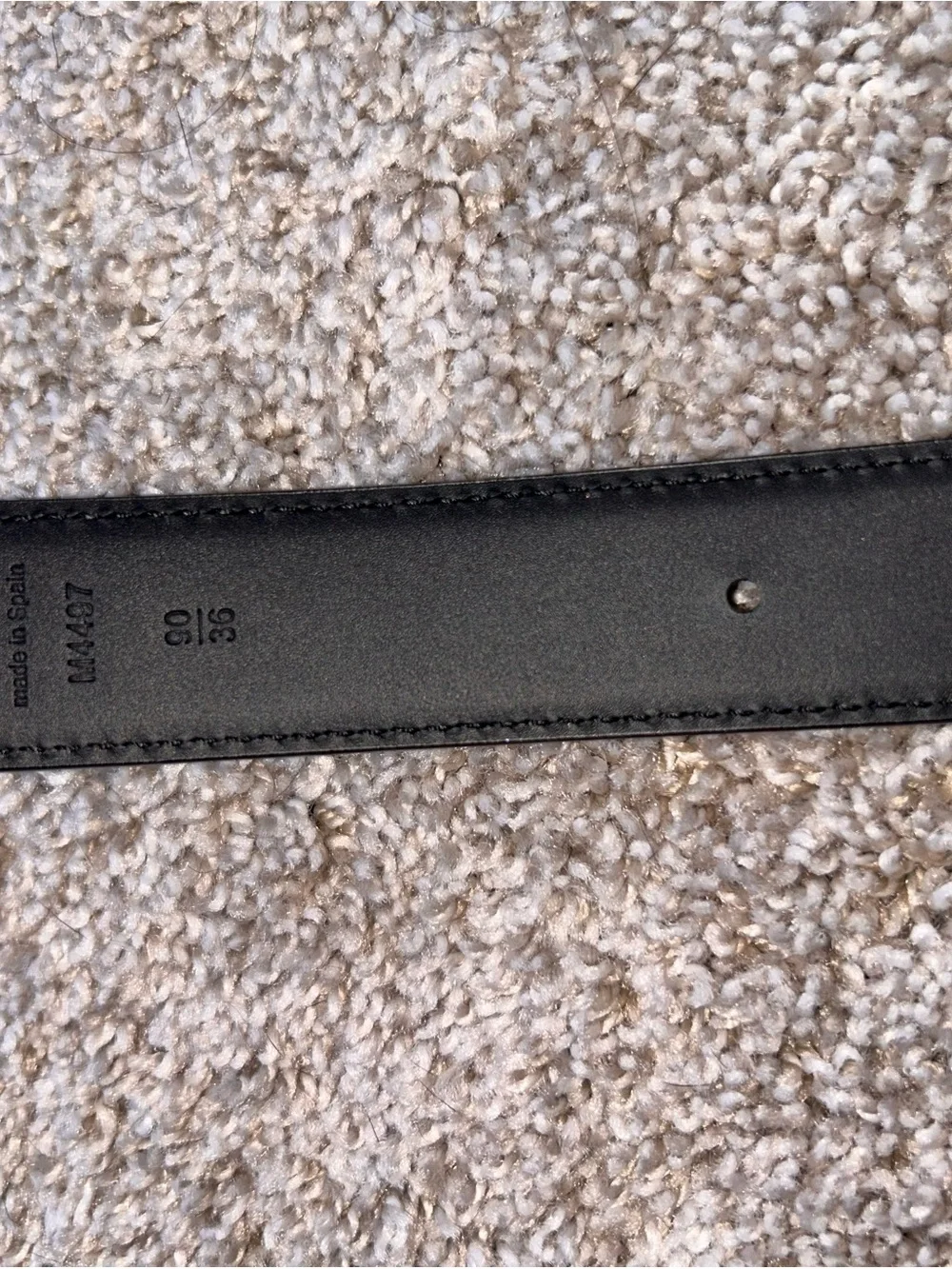 Black Designer-Inspired Silver Initial Buckle Belt | Unisex - Picture 3 of 5
